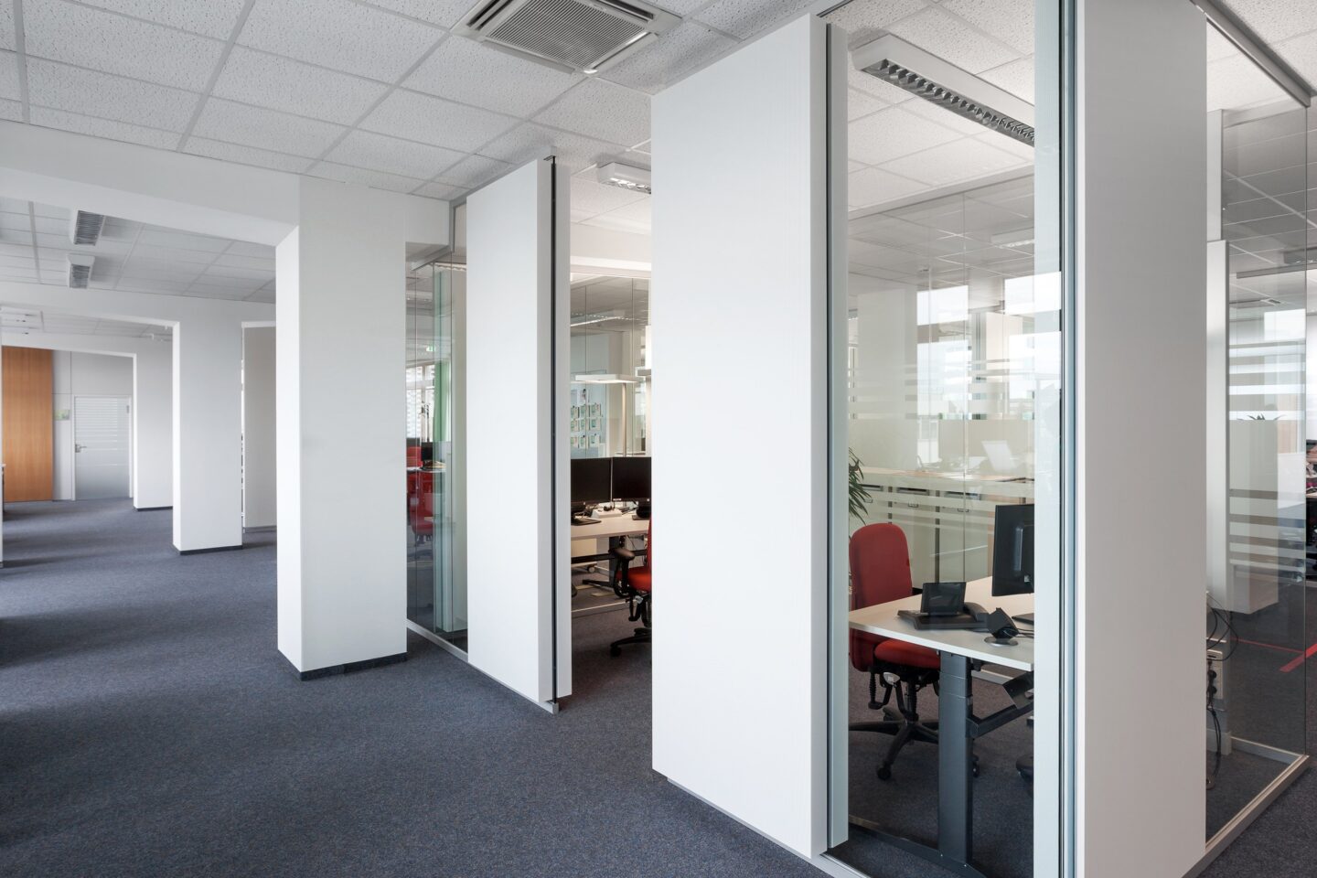 fecophon metal│feco partition walls│DM Callcenter Karlsruhe