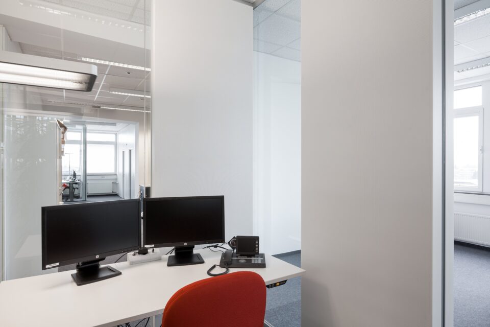fecophon Metall│feco Trennwand│DM Callcenter Karlsruhe