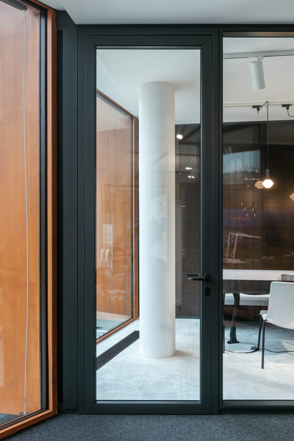 Glass door element, aluminium frame A85 with alum. frame 18/50