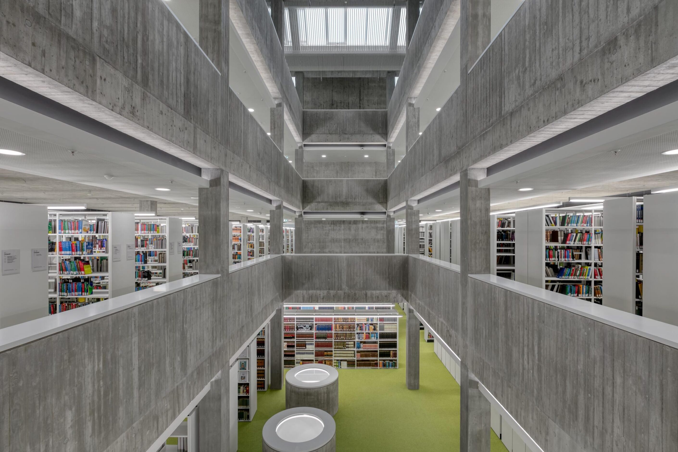 Württemberg State Library │ feco system partition walls │ system walls are acoustically decoupled