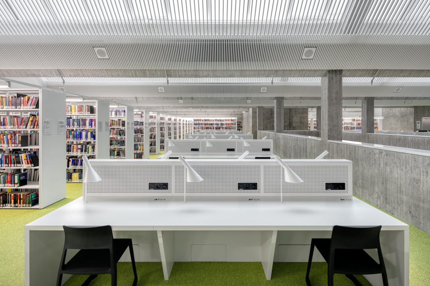 Württemberg State Library │ system walls are acoustically decoupled │ feco system partition wall