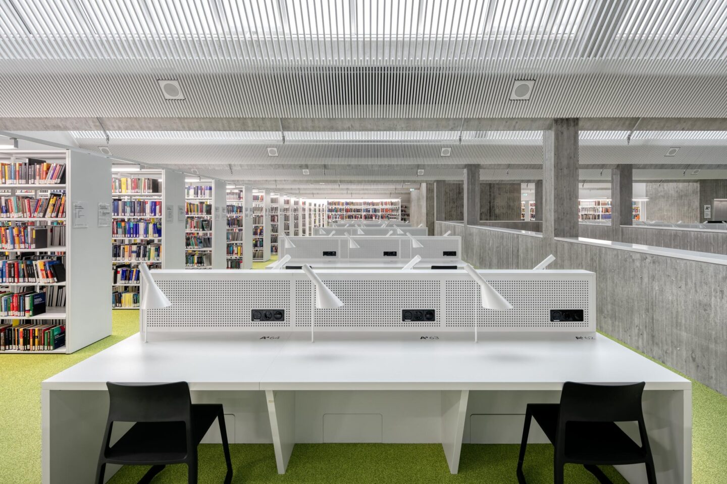 Württemberg State Library │ system walls are acoustically decoupled │ feco system partition wall