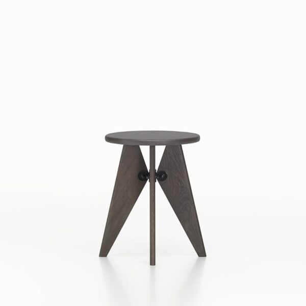 Tabouret Solvay Beistelltisch und Hocker von Vitra │ Design von Jean Prouvé in Eiche dunkel