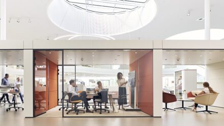 Office-Cube-Lösung für offene Bürolandschaft │ Sedus se:cube Raum-in-Raum System Bild