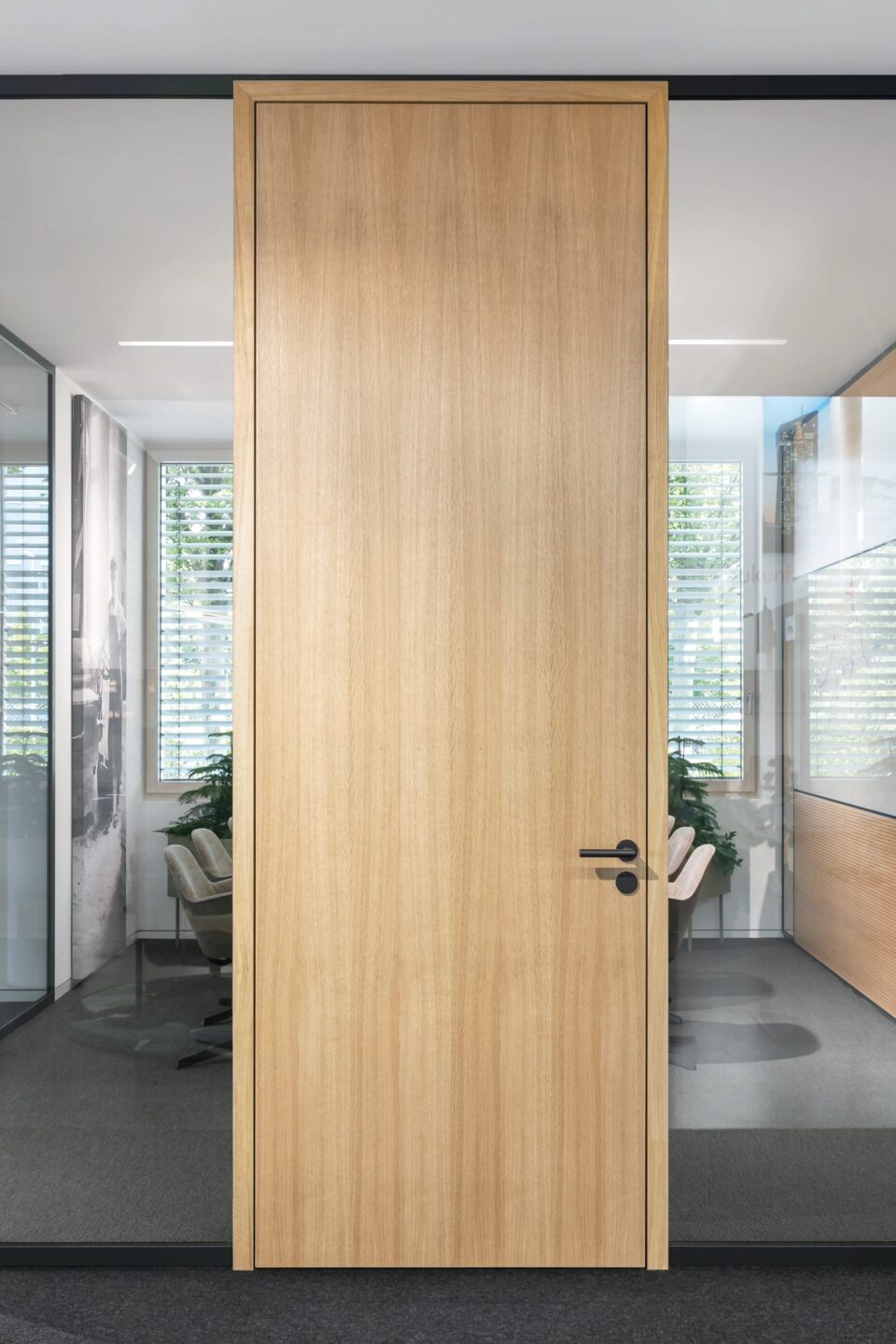 Wooden door element H70 with door frame T70 wood