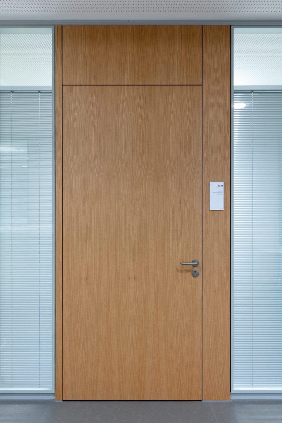 Wood door element H85 with aluminium frame 18/0