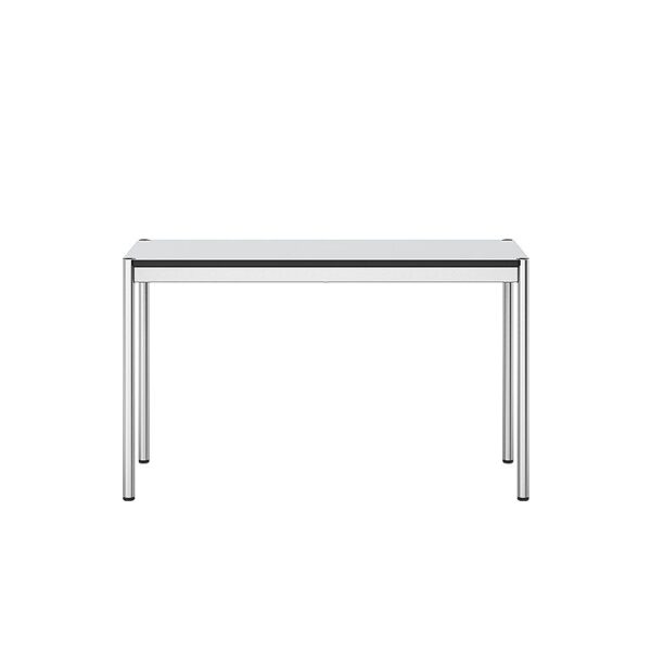 USM Haller Tisch 1250 x 500 mm │ Oberfläche Kunstharz perlgrau │ verchromtes Gestell