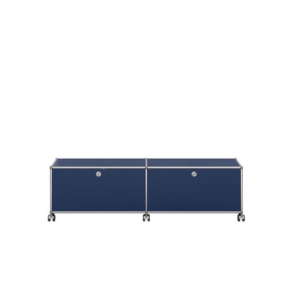 USM Haller E Möbelbausystem │ TV-/Hi-Fi Sideboard M61 │ stahlblau │ USM bei feco in Karlsruhe