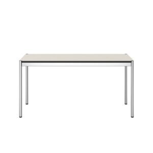 USM Haller Tisch 1500 x 750 mm │ Oberfläche Fenix Bianco Kos │ verchromtes Gestell
