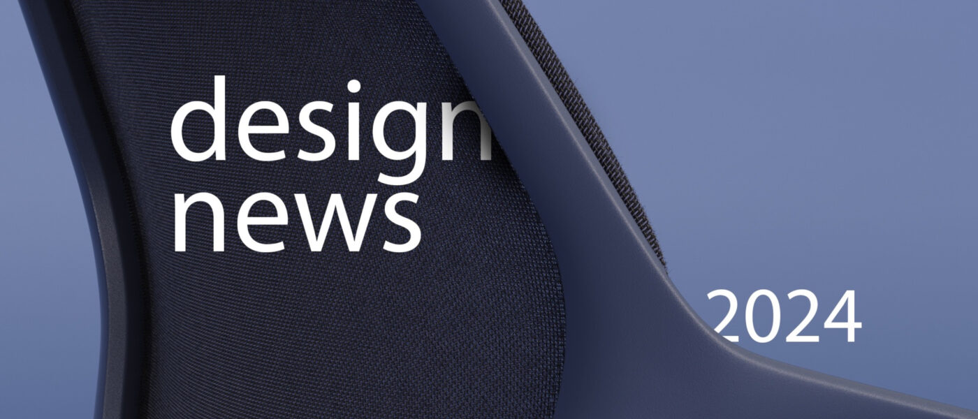 Brunner Design News 2024 | design news 2024 mit blauem ray work Bürostuhl im Hintergrund