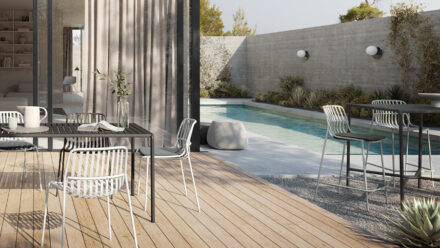 crona steel von Brunner | Outdoormöbel auf Terrasse Bild