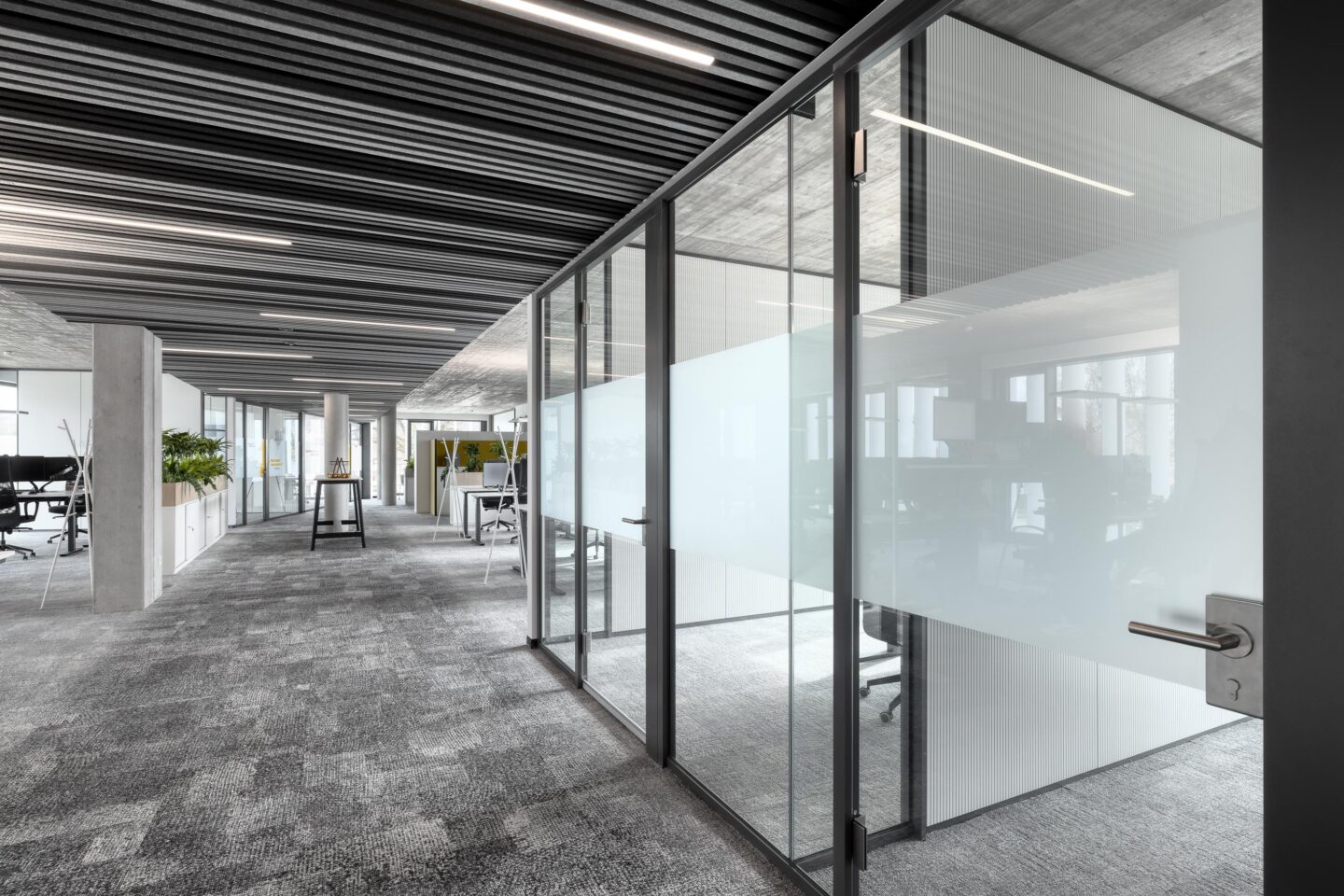 Powercloud IT campus in Achern | bright office with glass walls