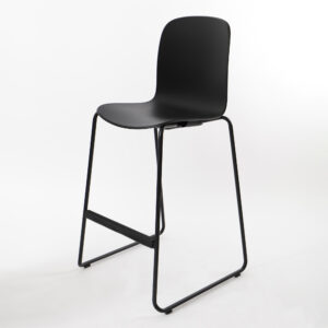 Steelcase Cavatina Barstuhl in Schwarz mit Kufengestell, stapelbar und minimalistisch – im Sale bei feco in Karlsruhe