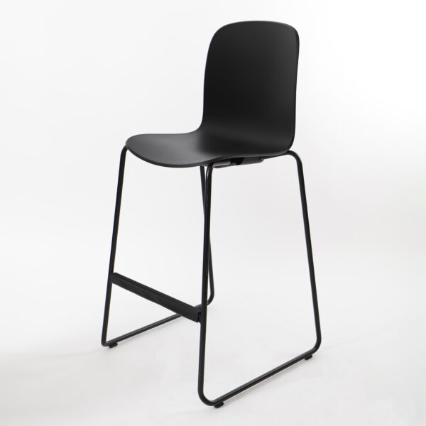 Steelcase Cavatina Barstuhl in Schwarz mit Kufengestell, stapelbar und minimalistisch – im Sale bei feco in Karlsruhe