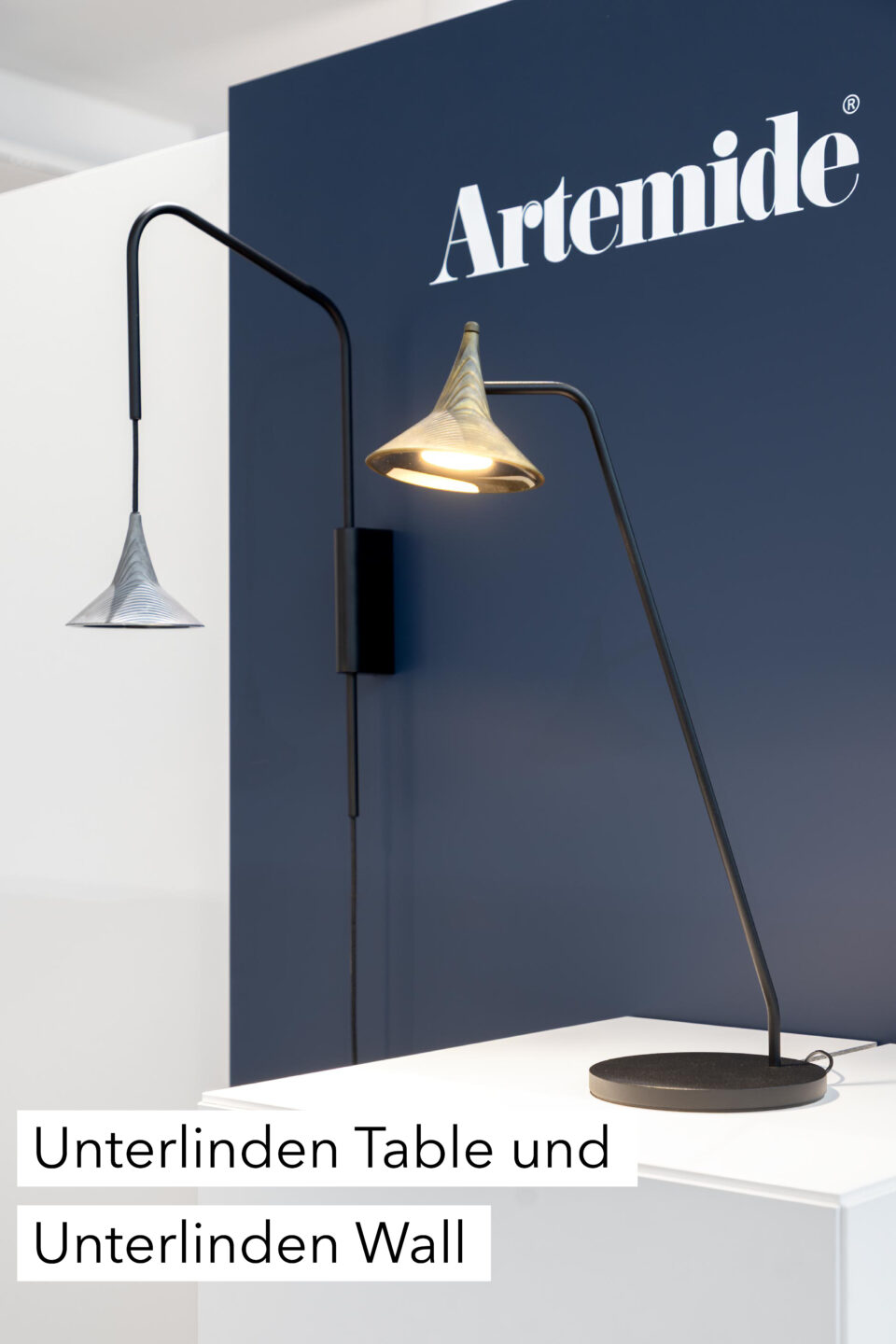 Artemide Unterlinden Wall und Table Leuchten in Szene gesetzt