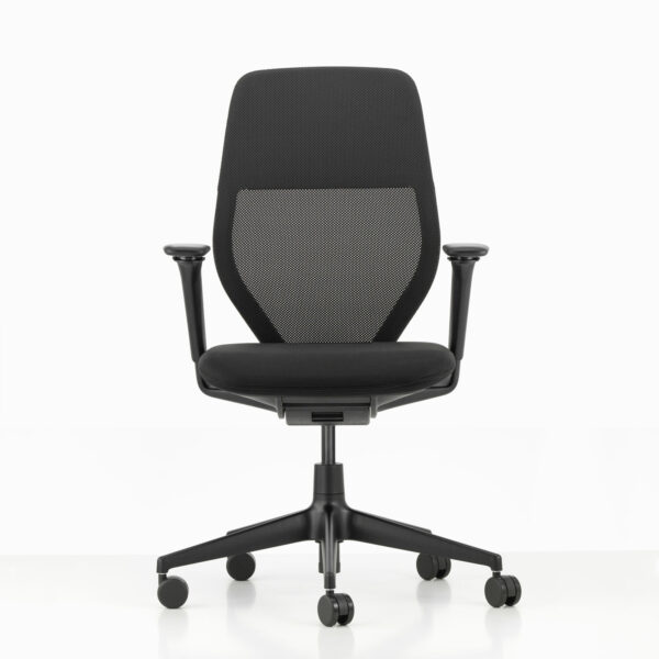 Vitra ACX Light Bürodrehstuhl mit Netzrücken in Frontalansicht im feco Designshop