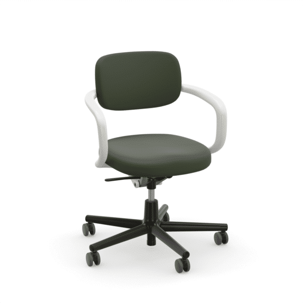 Vitra Allstar Bürodrehstuhl in Seitenansicht rechts auf Rollen im feco Designshop