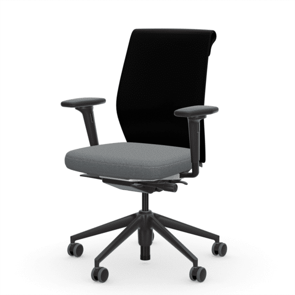 Seitenansicht links des Vitra ID Cloud Bürostuhls mit verstellbaren Armlehnen im feco Designshop