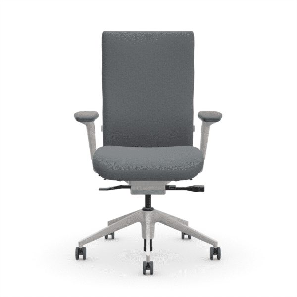 Vitra ID Soft L Bürodrehstuhl mit hoher Rückenlehne in Frontalansicht im feco Designshop
