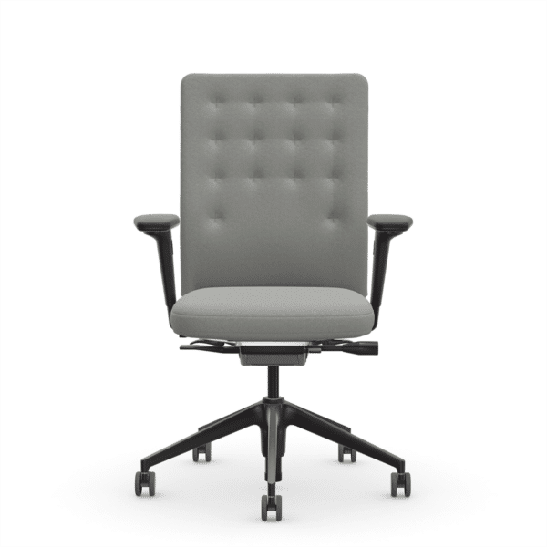 Vitra ID Trim Bürodrehstuhl in Frontalansicht mit abgesteppter Rückenlehne im feco Designshop