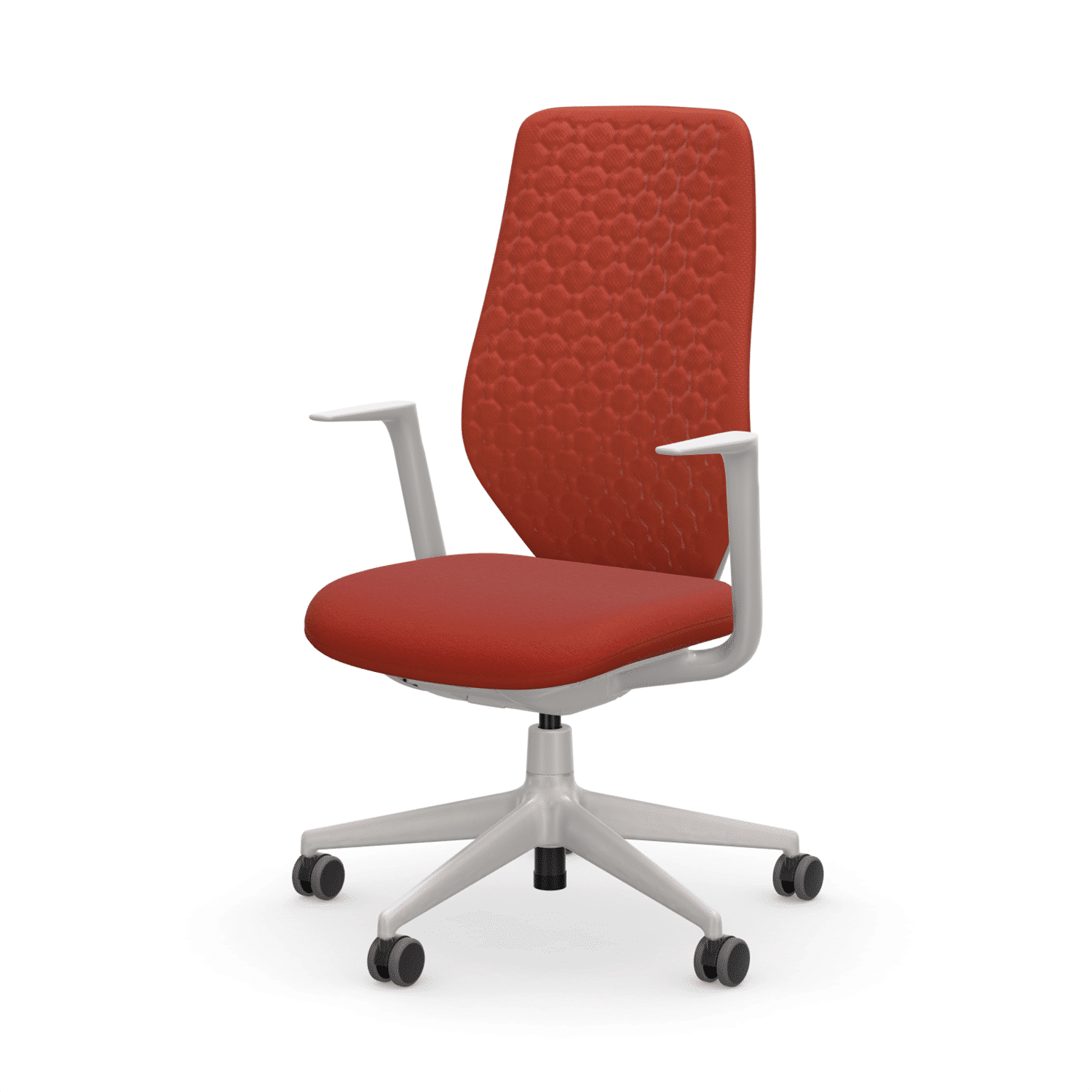vitra-acx-softknit-neuware-seitenansicht-links Seitenansicht links der Vitra ACX Softknit Bürodrehstuhl Neuware in Soft Grey im feco Design Shop