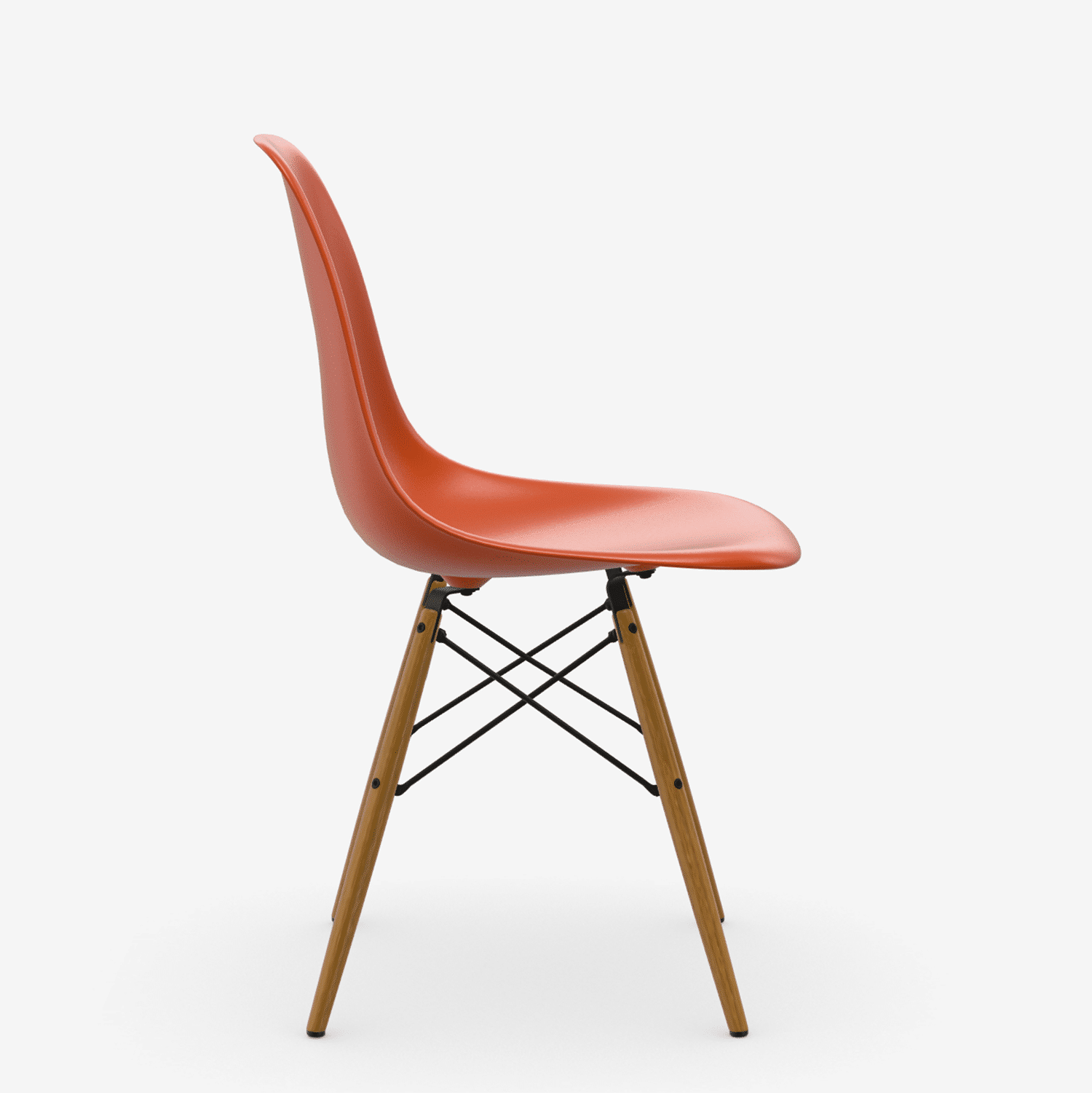 vitra-eames-plastic-side-chair-re-dsw-neuware-seitenansicht-rechts Seitenansicht rechts der konfigurierbaren Vitra Eames Plastic Side Chair RE DSW Neuware im feco Design Shop
