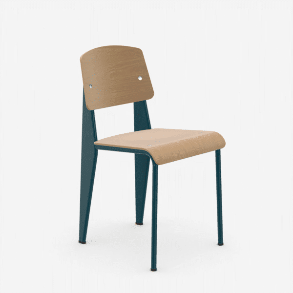 Seitenansicht rechts der Vitra Prouvé Stuhl Standard Neuware im feco Design Shop