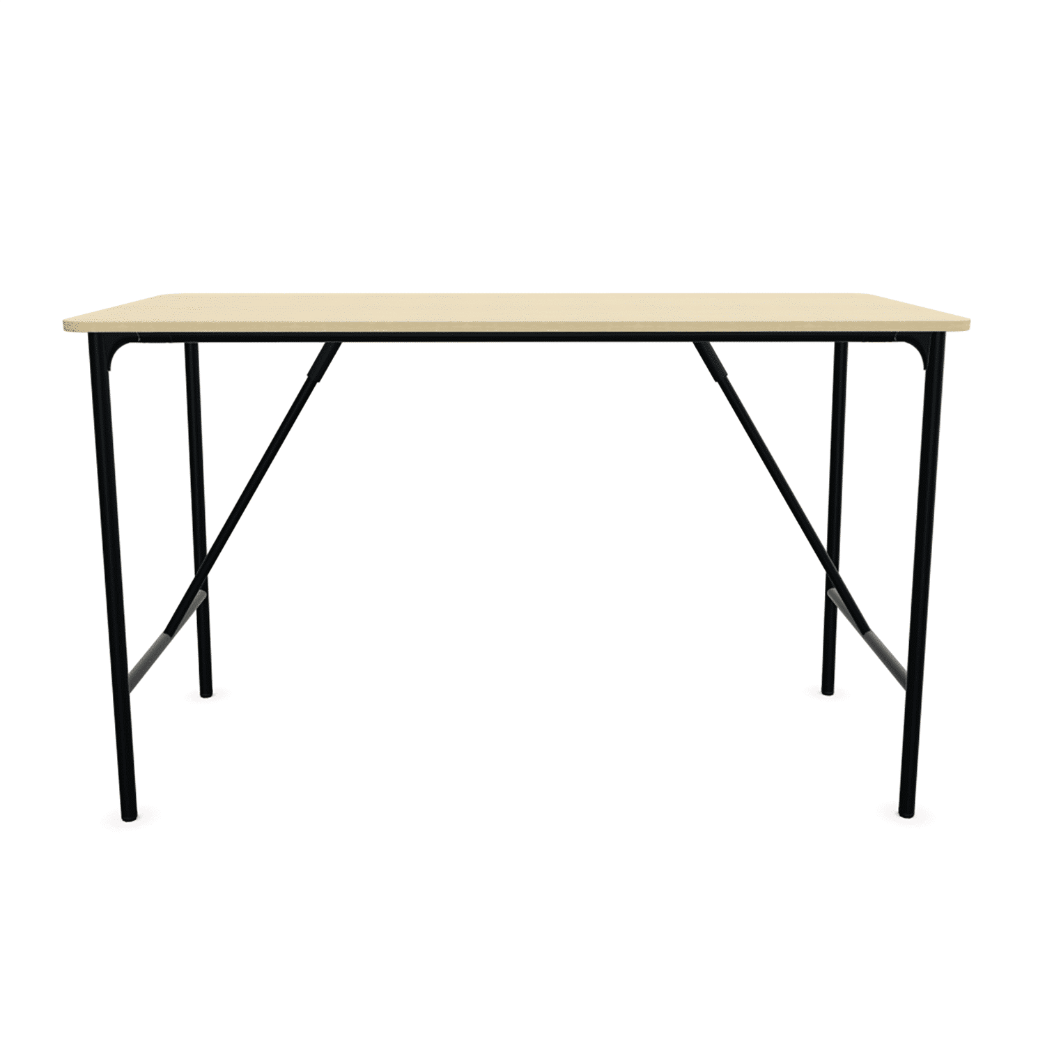 brunner-nate-s-7774-0-stehtisch-frontansicht Ansicht des Brunner nate s Klapp-Stehtischs mit sichtbar klappbarer Gestellkonstruktion